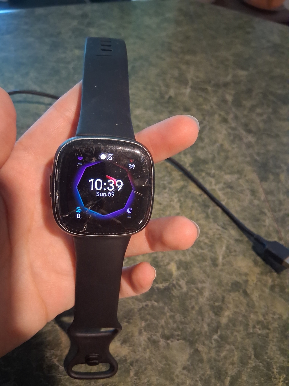 Fitbit Versa-Series 2 Smartwatch - Black Silicone Band